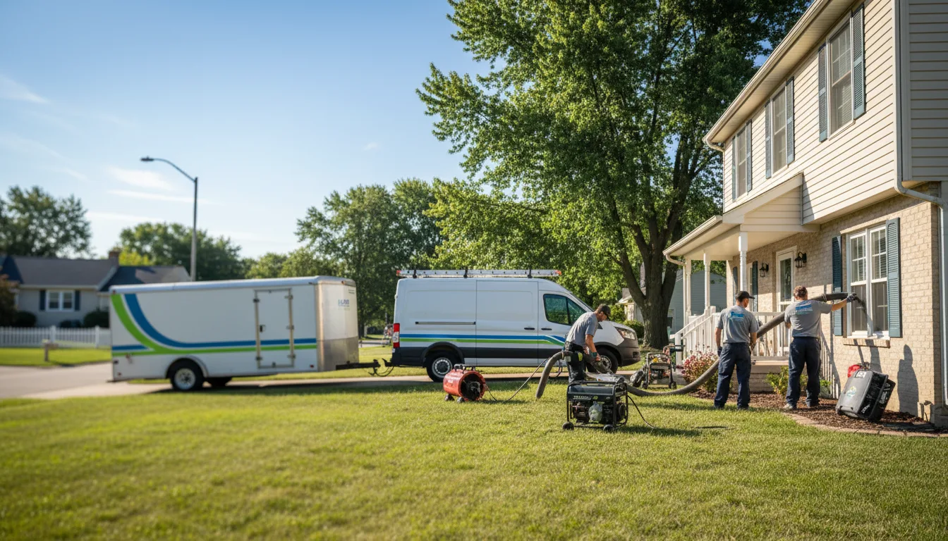 Flooded Basement Restoration And Cleanup With Repair in Whiteland, IN near me